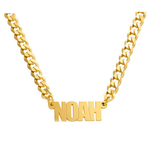 custom initial nameplate jewelry wholesale suppliers personalized block letter name plate necklace curb chain vendors and manufacturers